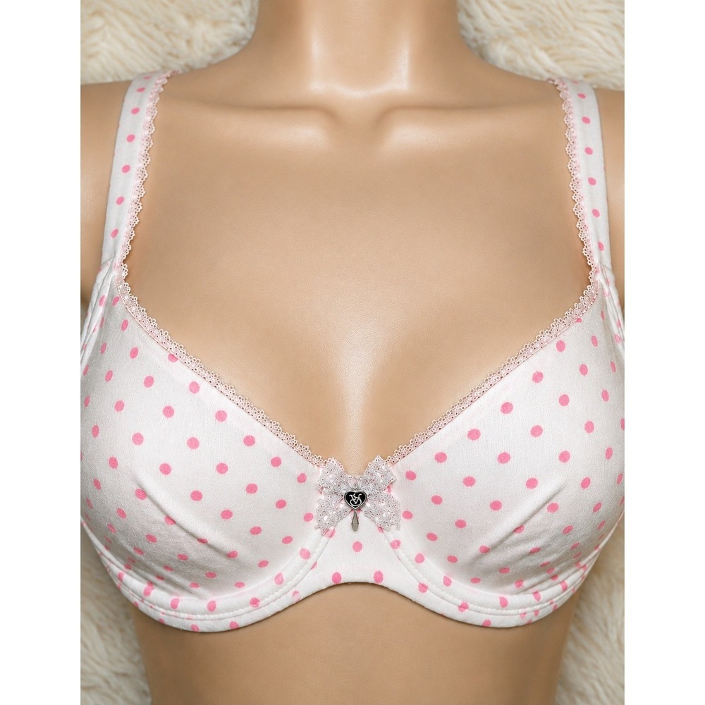 Victoria's Secret Body by Victoria Polka Dot Lace Underwire Bra 38C Coquette - Picture 3 of 11